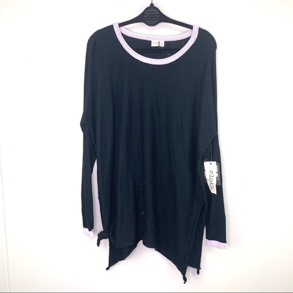 Cloth Oversized Knit Sweater Black Size M - Picture 2 of 13